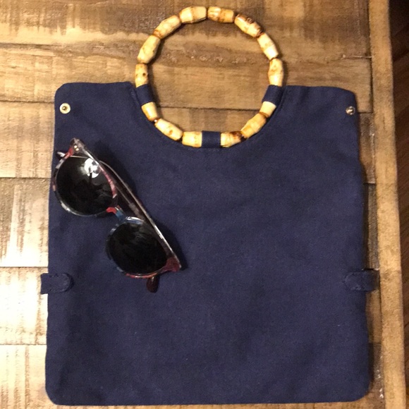 Canvas and Beaded clutch - Picture 3 of 4